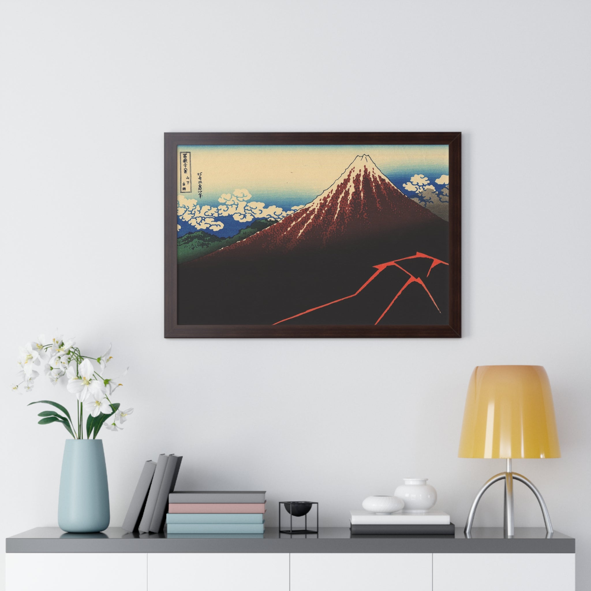 Rainstorm Beneath the Summit - Katsushika Hokusai