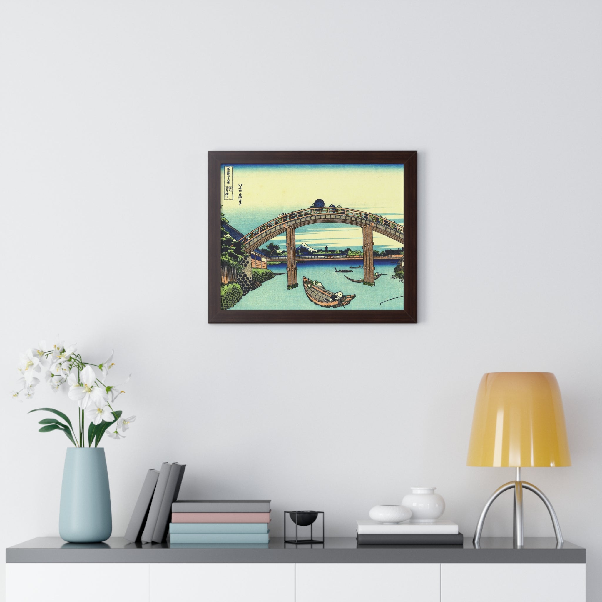Under Mannen Bridge at Fukagawa - Katsushika Hokusai