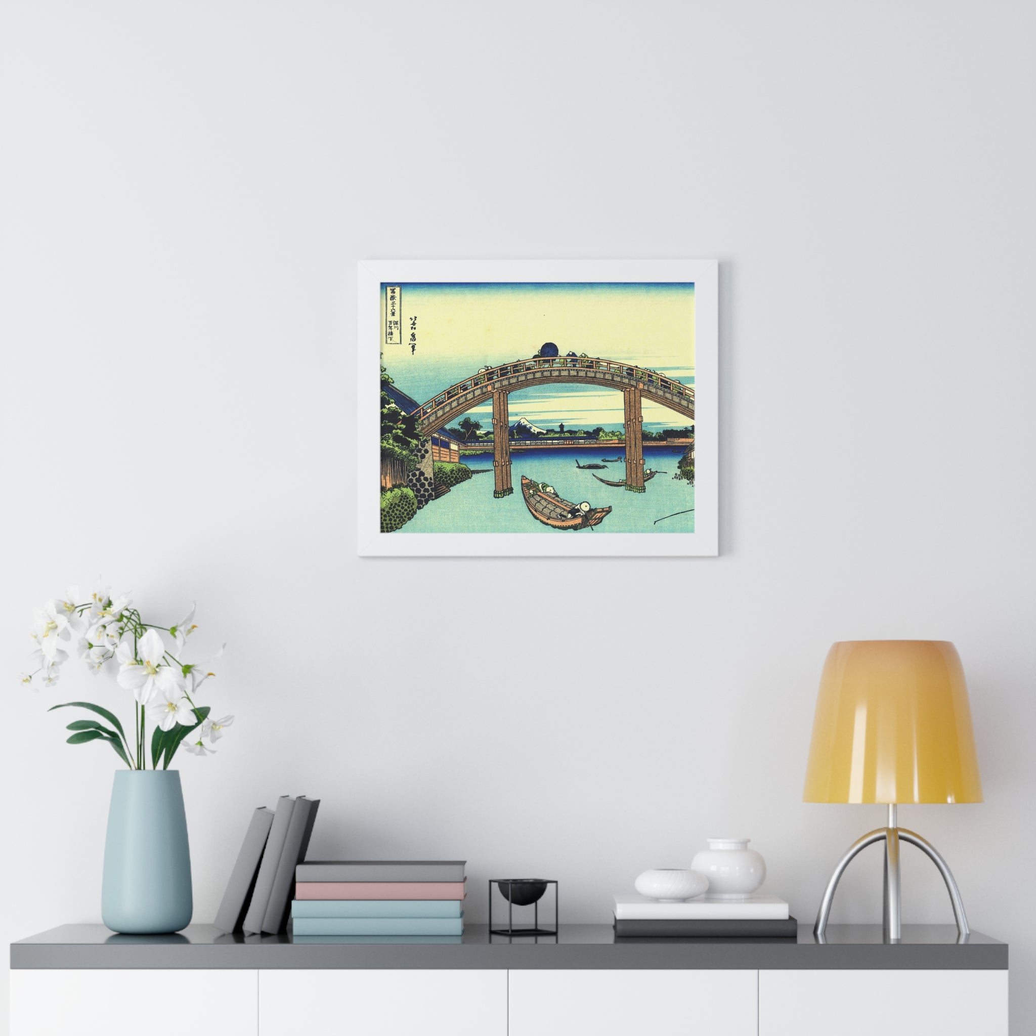 Under Mannen Bridge at Fukagawa - Katsushika Hokusai