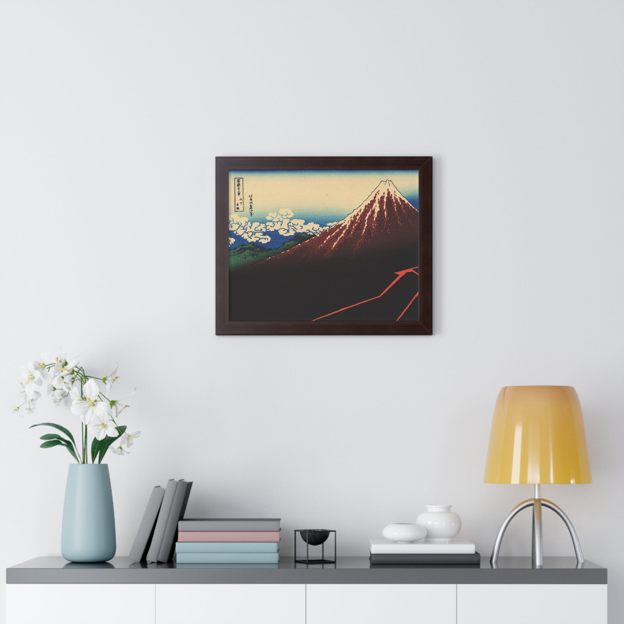 Rainstorm Beneath the Summit - Katsushika Hokusai