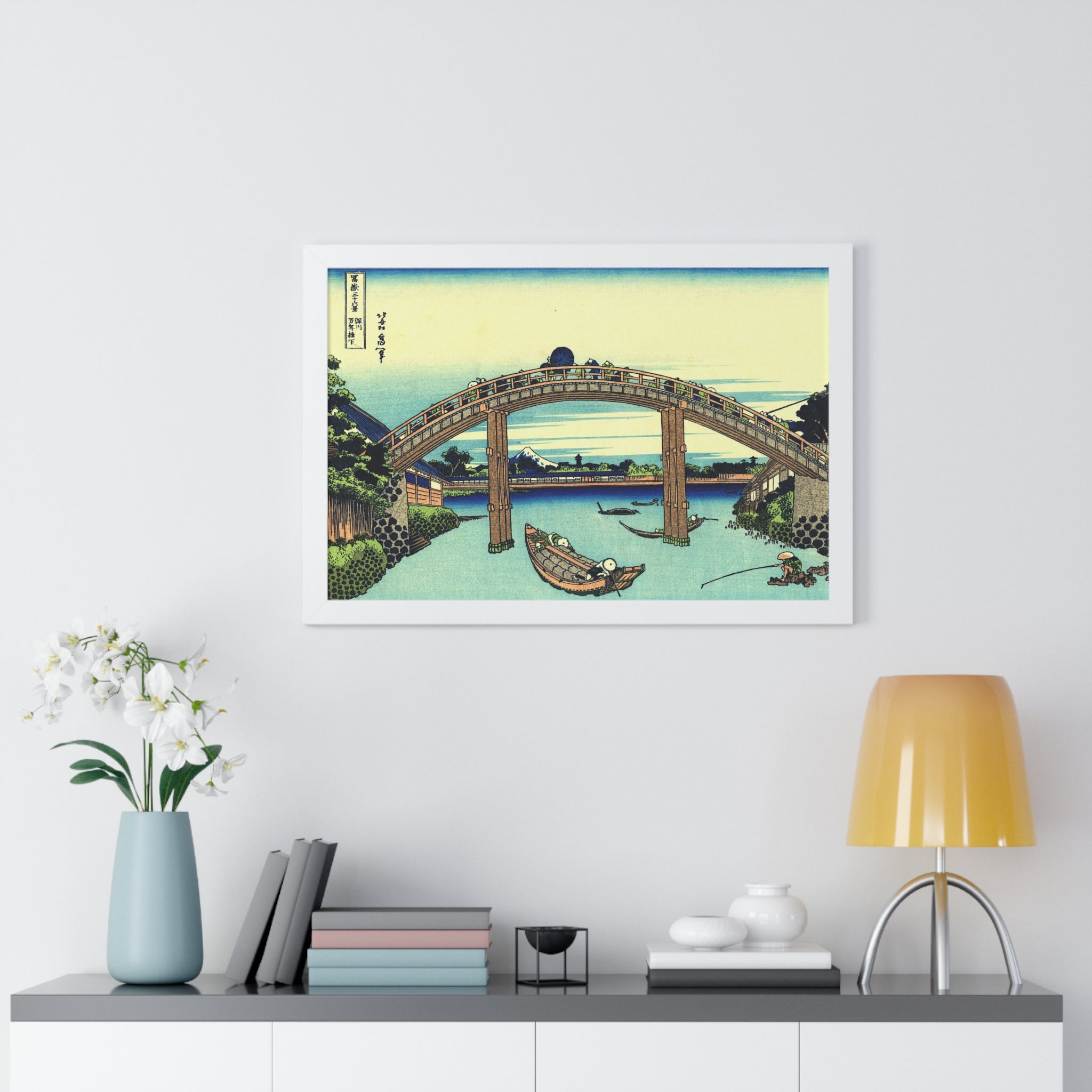Under Mannen Bridge at Fukagawa - Katsushika Hokusai
