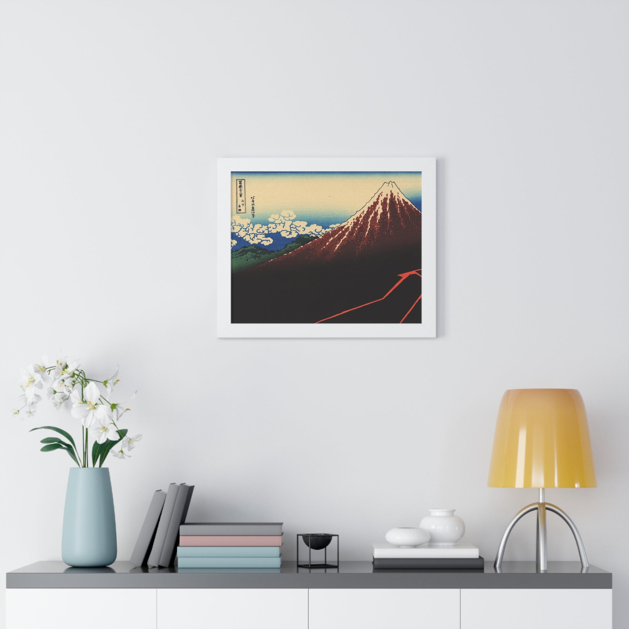 Rainstorm Beneath the Summit - Katsushika Hokusai