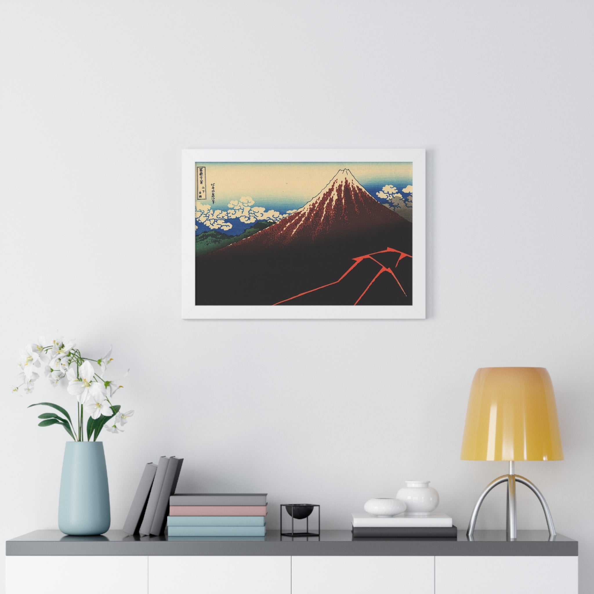 Rainstorm Beneath the Summit - Katsushika Hokusai