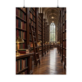 Quiet Library Aisle Poster