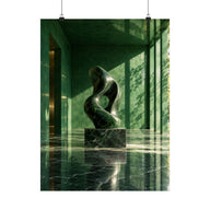 Jade Abstract Sculpture Poster