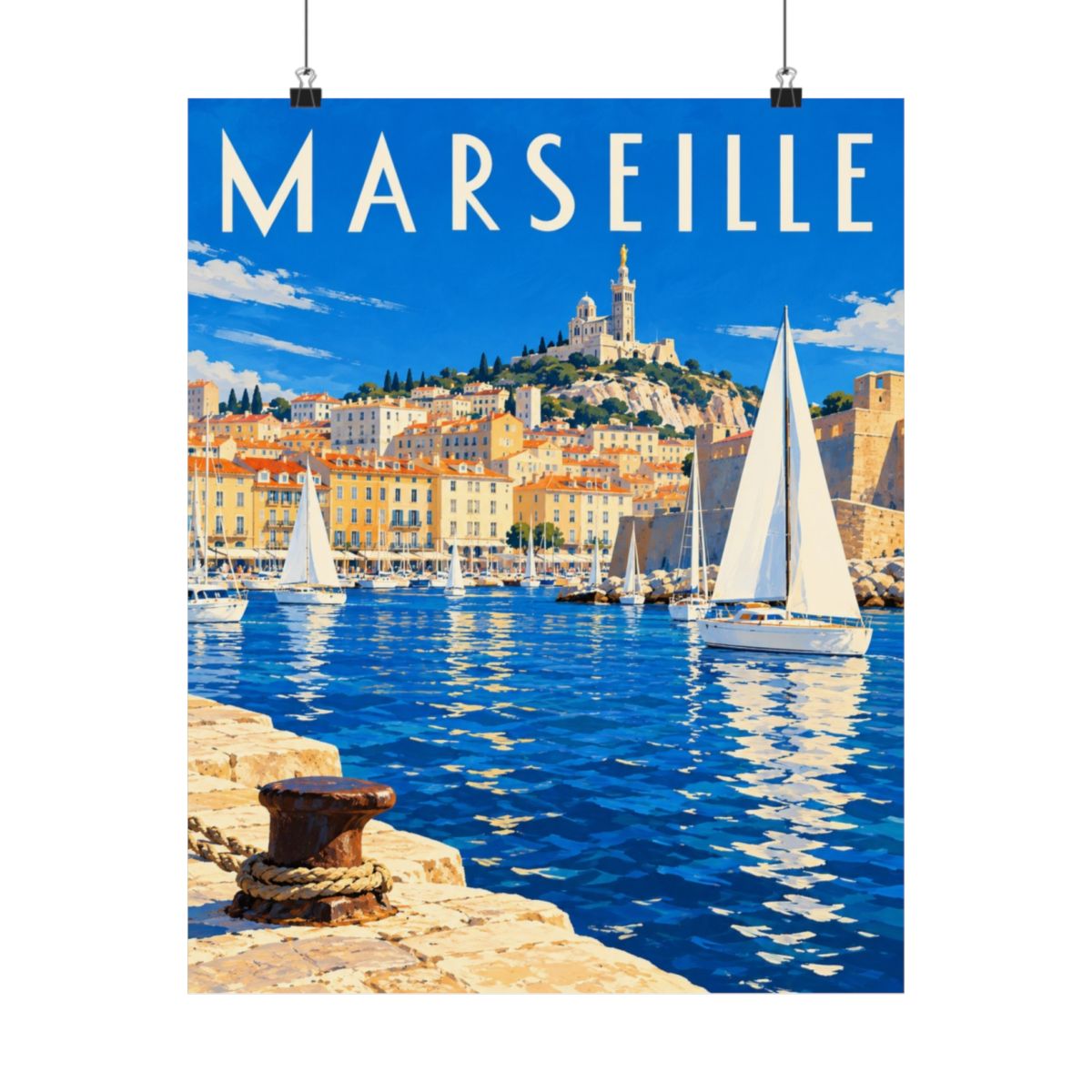 Marseille Harbor Poster