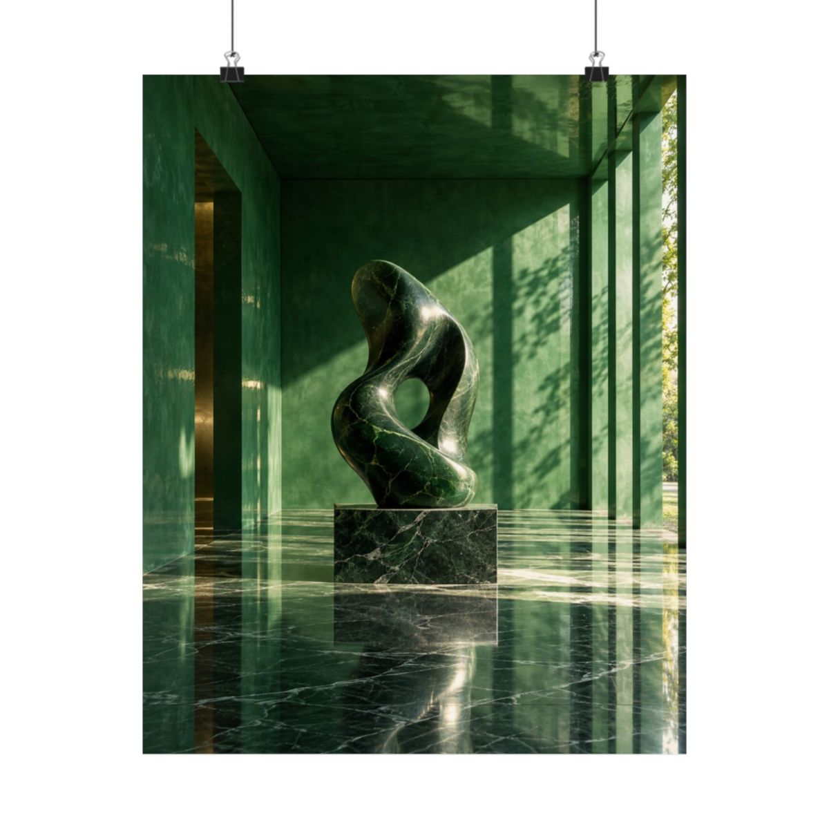 Jade Abstract Sculpture Poster