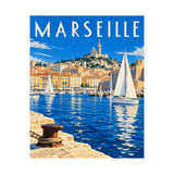 Marseille Harbor Poster
