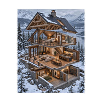 Mountain Cabin Cutaway Poster