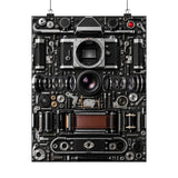 Analog Camera Exploded View Poster