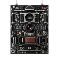 Analog Camera Exploded View Poster