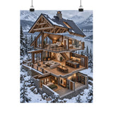 Mountain Cabin Cutaway Poster