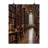 Quiet Library Aisle Poster