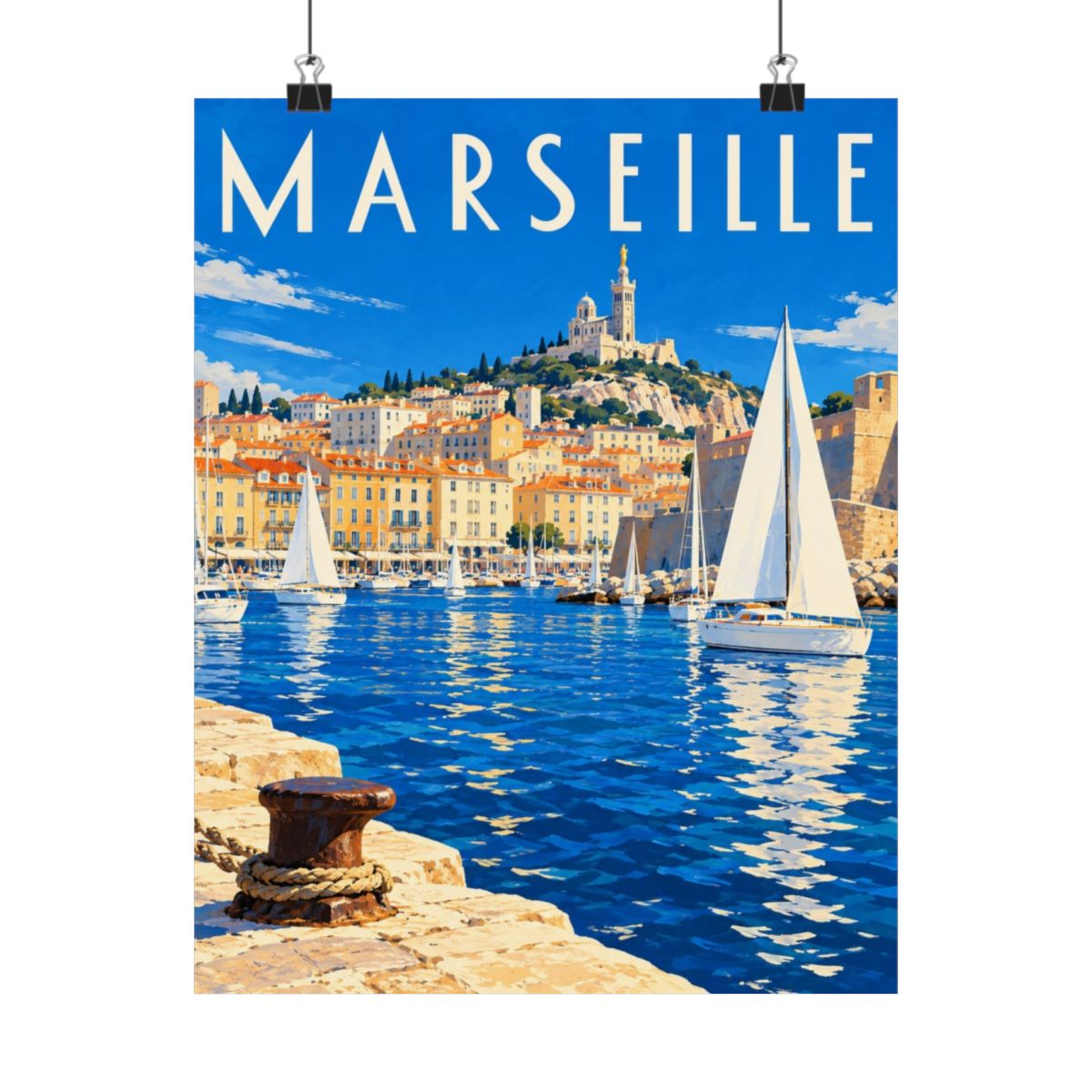 Marseille Harbor Poster