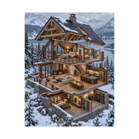 Mountain Cabin Cutaway Poster