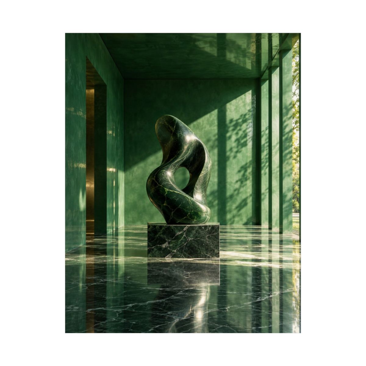 Jade Abstract Sculpture Poster