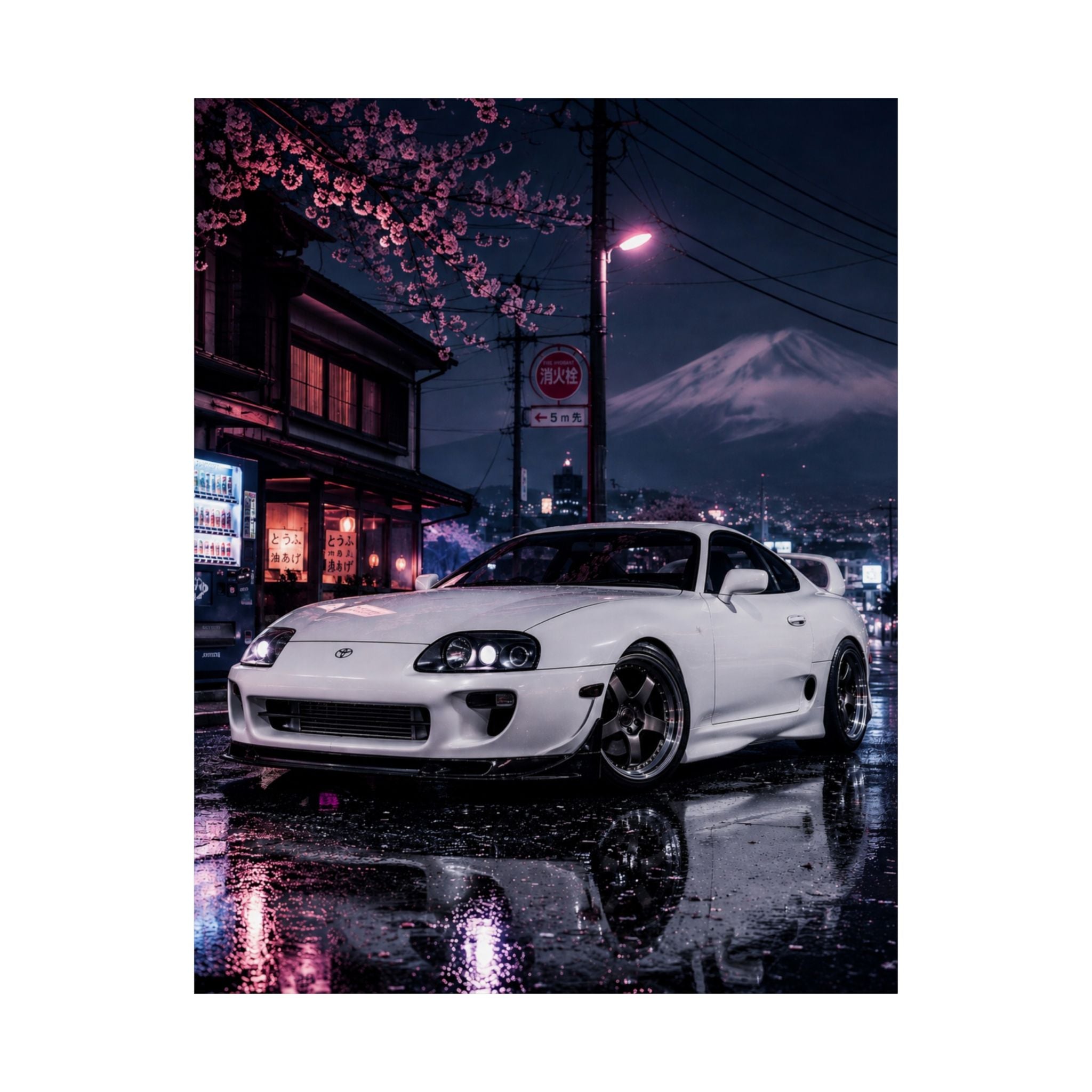 Neon Sakura Supra Poster