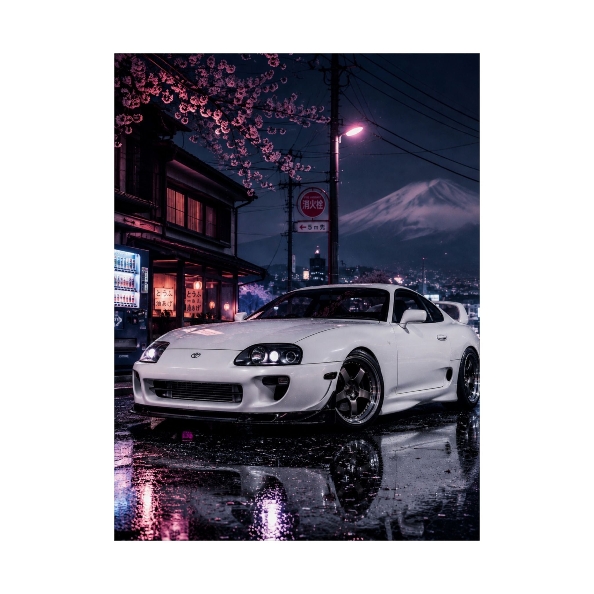 Neon Sakura Supra Poster