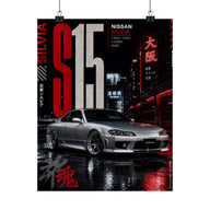 S15 Silvia Neon Night Poster