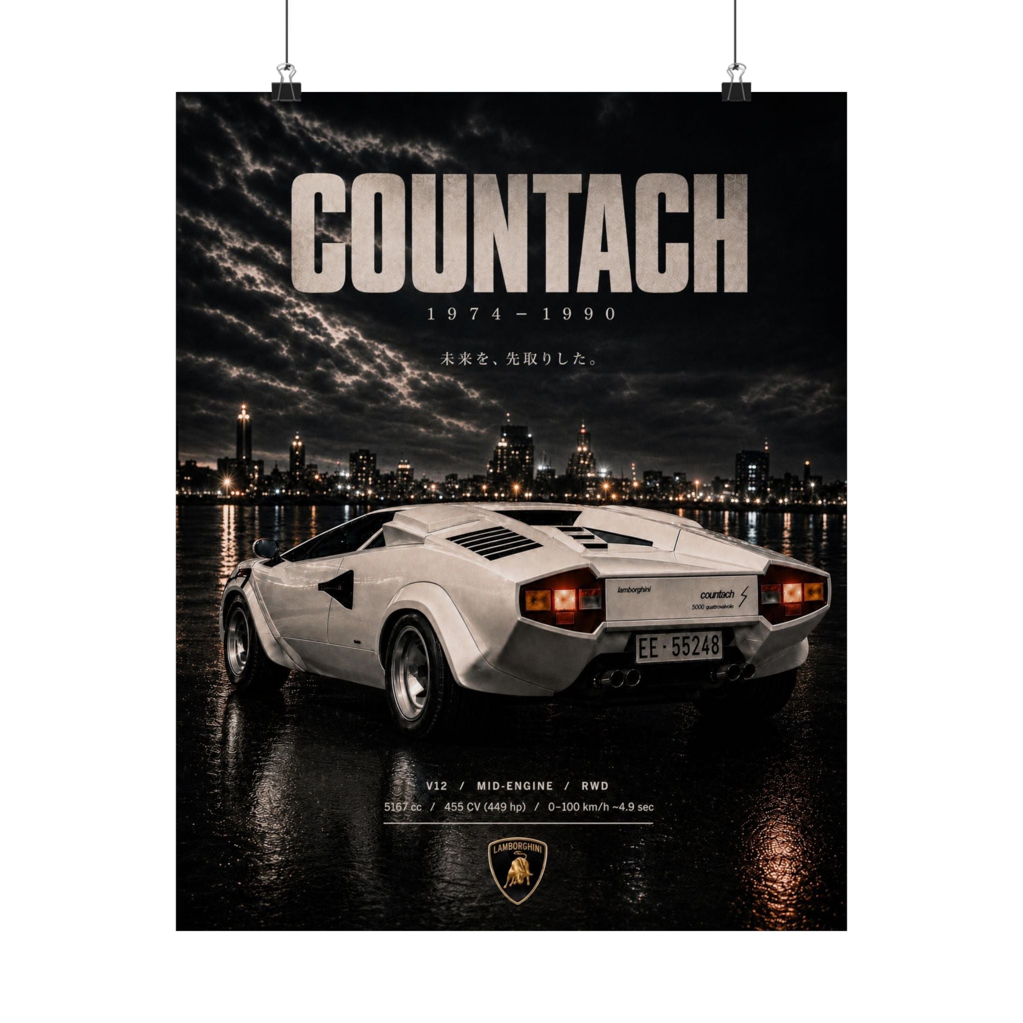 Countach Lamborghini — Matte Art Poster