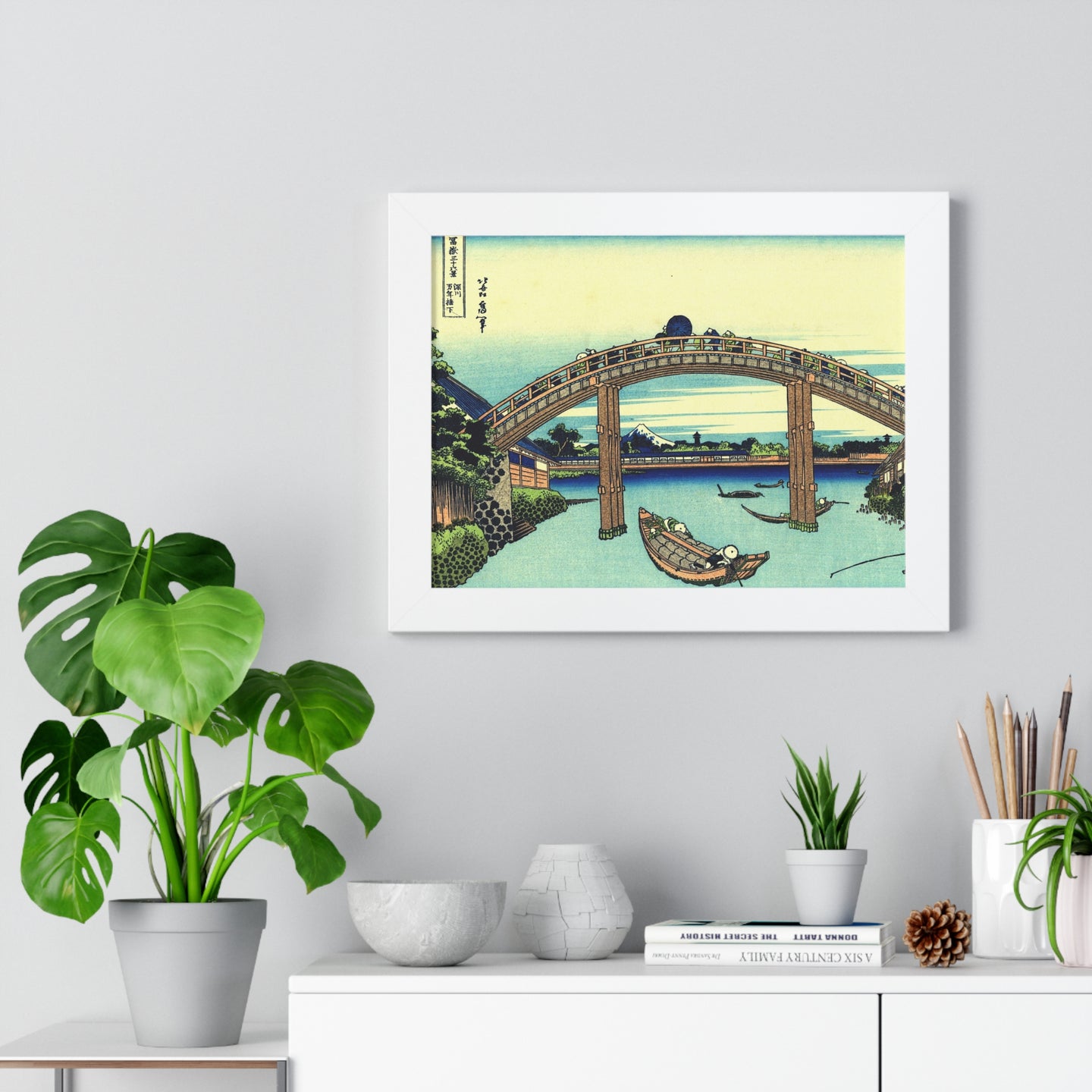 Under Mannen Bridge at Fukagawa - Katsushika Hokusai