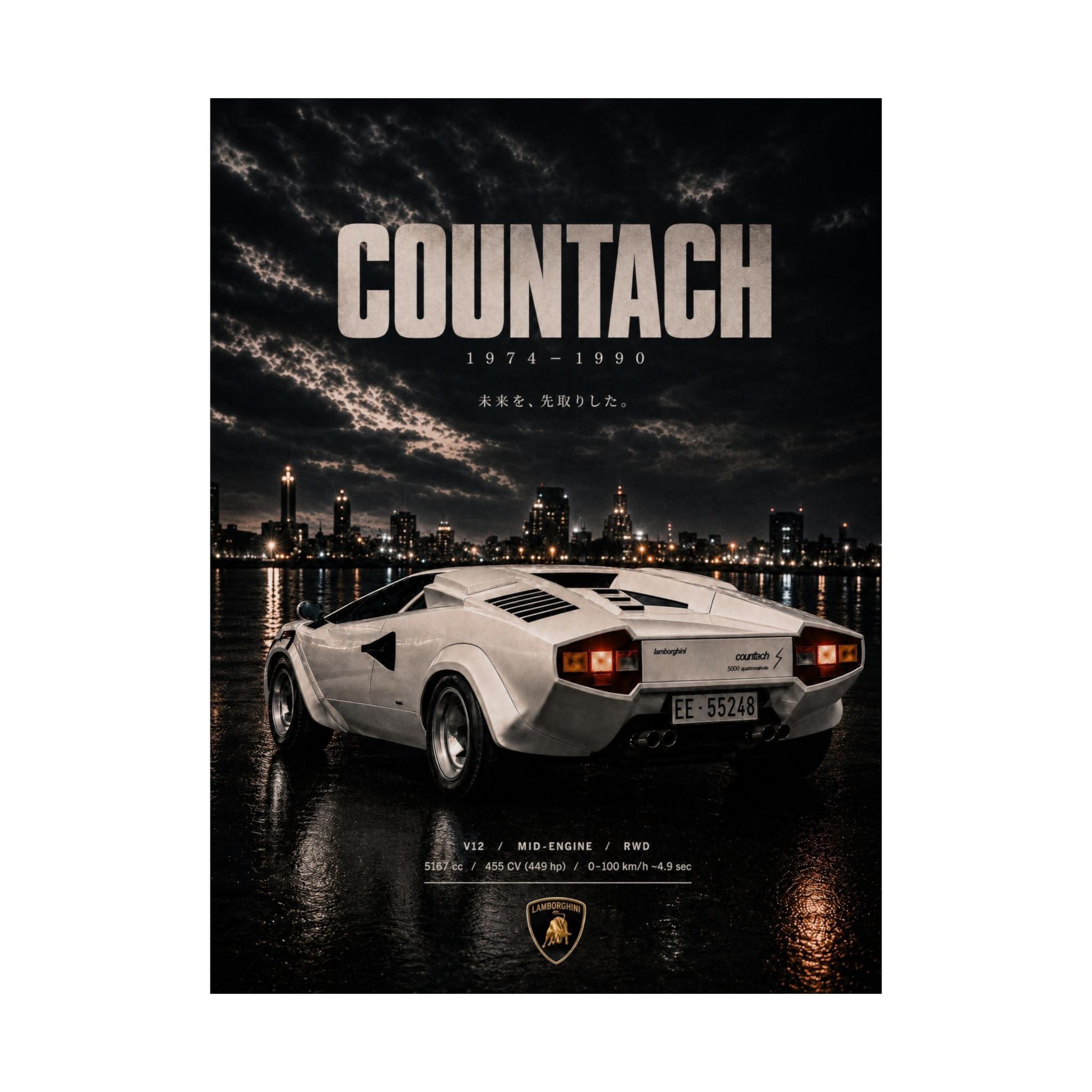 Countach Lamborghini — Matte Art Poster