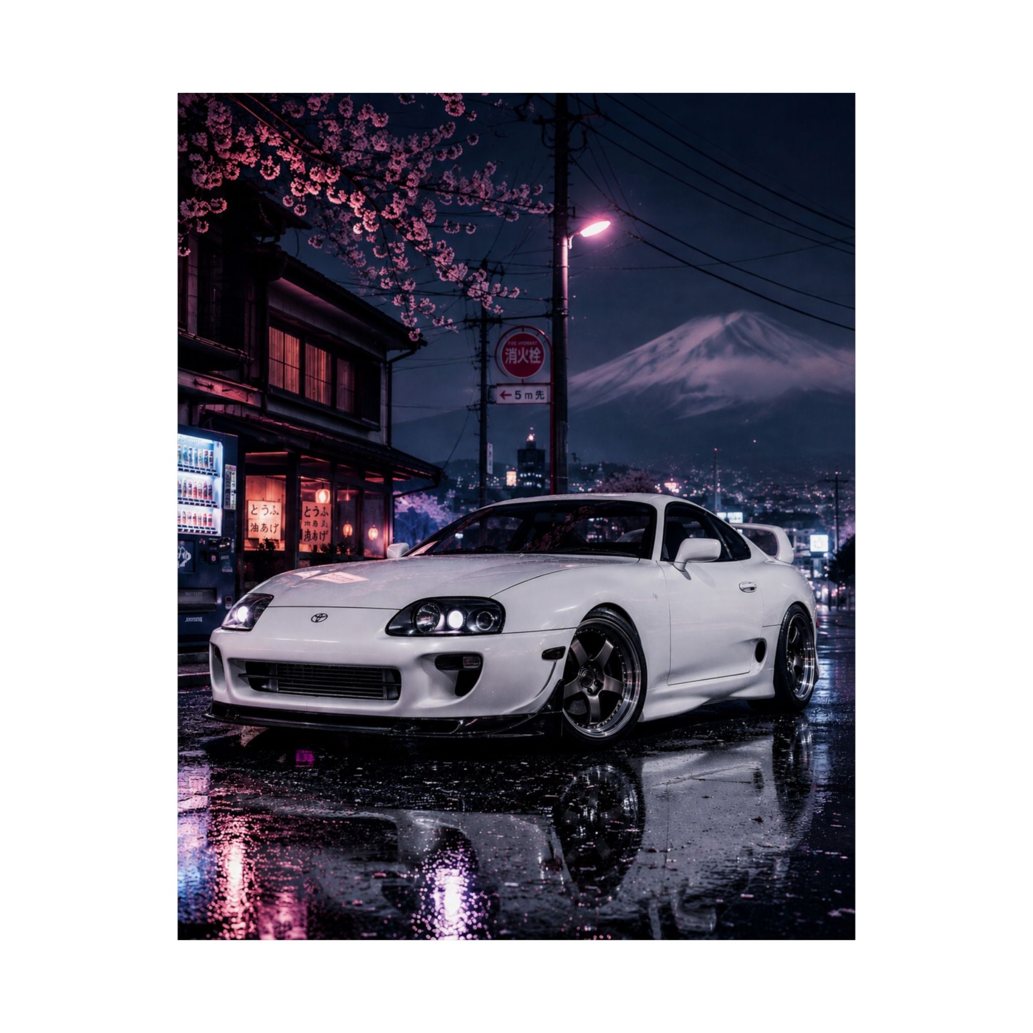 Neon Sakura Supra Poster