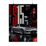 S15 Silvia Neon Night Poster