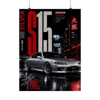 S15 Silvia Neon Night Poster