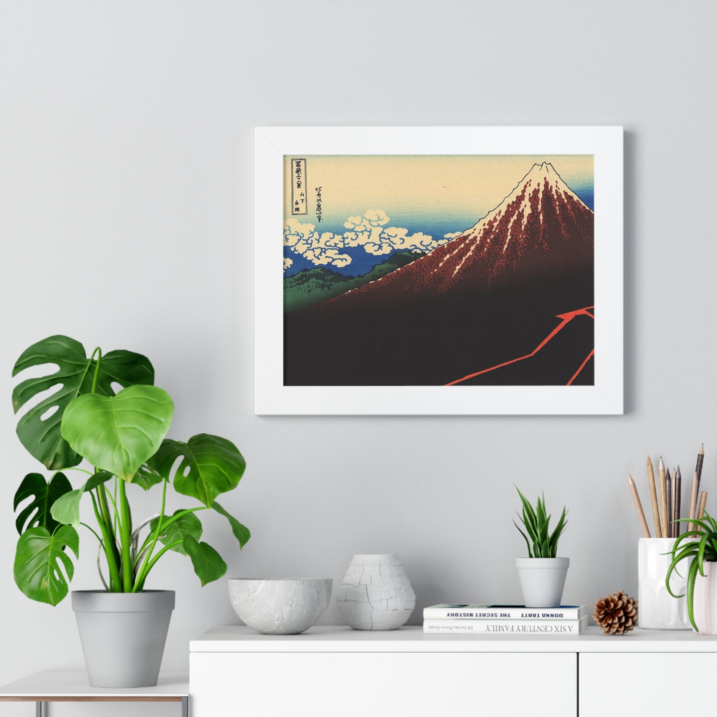 Rainstorm Beneath the Summit - Katsushika Hokusai