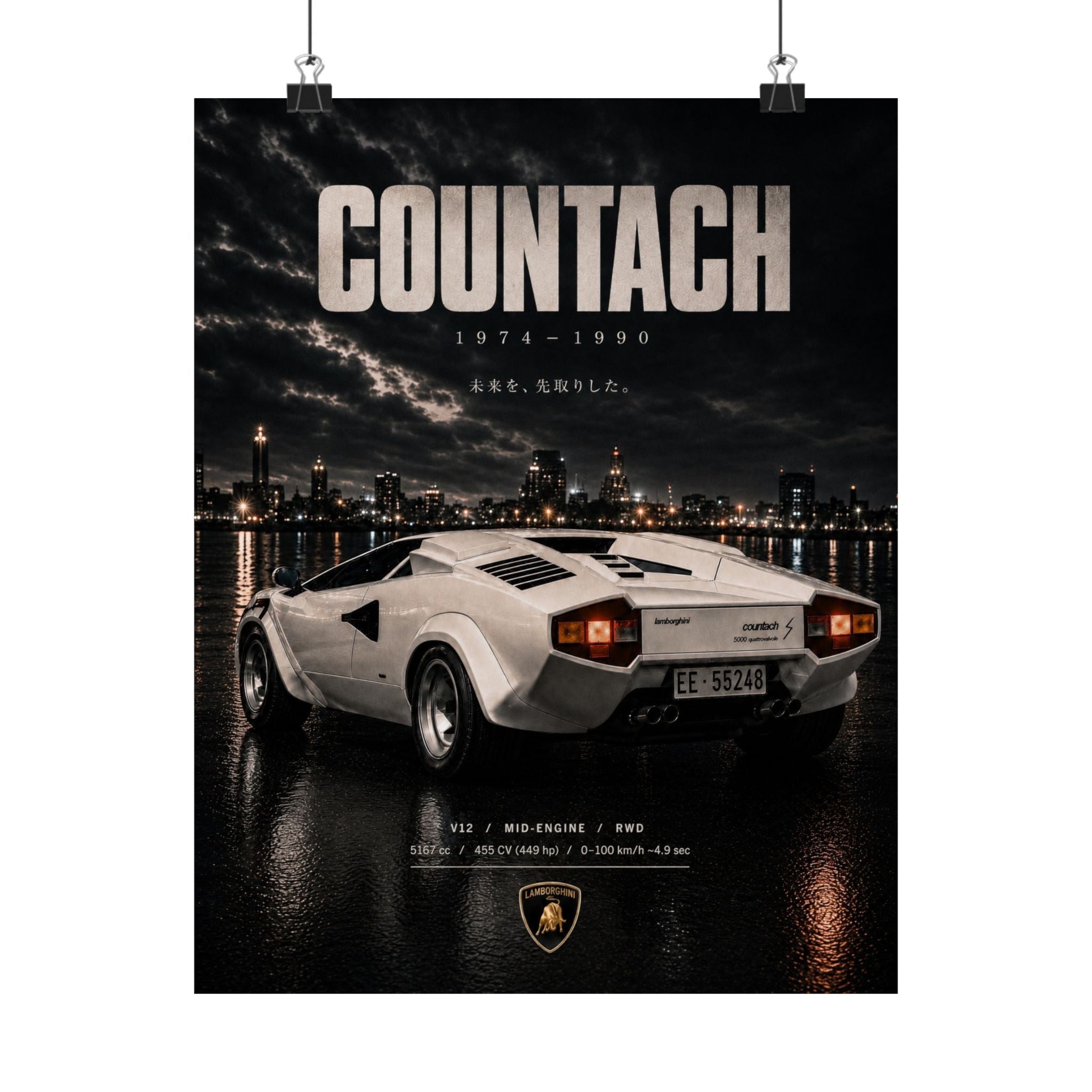 Countach Lamborghini — Matte Art Poster
