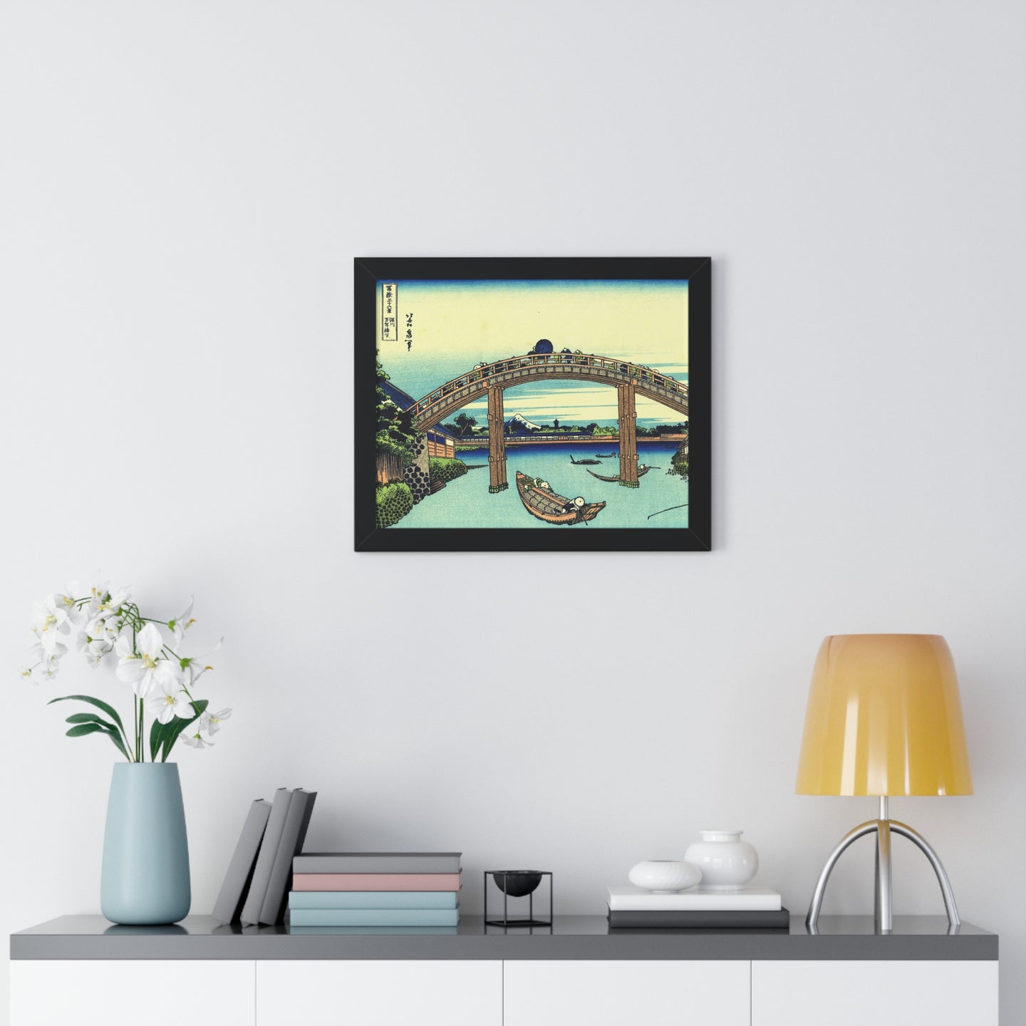 Under Mannen Bridge at Fukagawa - Katsushika Hokusai
