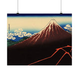 Rainstorm Beneath the Summit - Katsushika Hokusai Poster