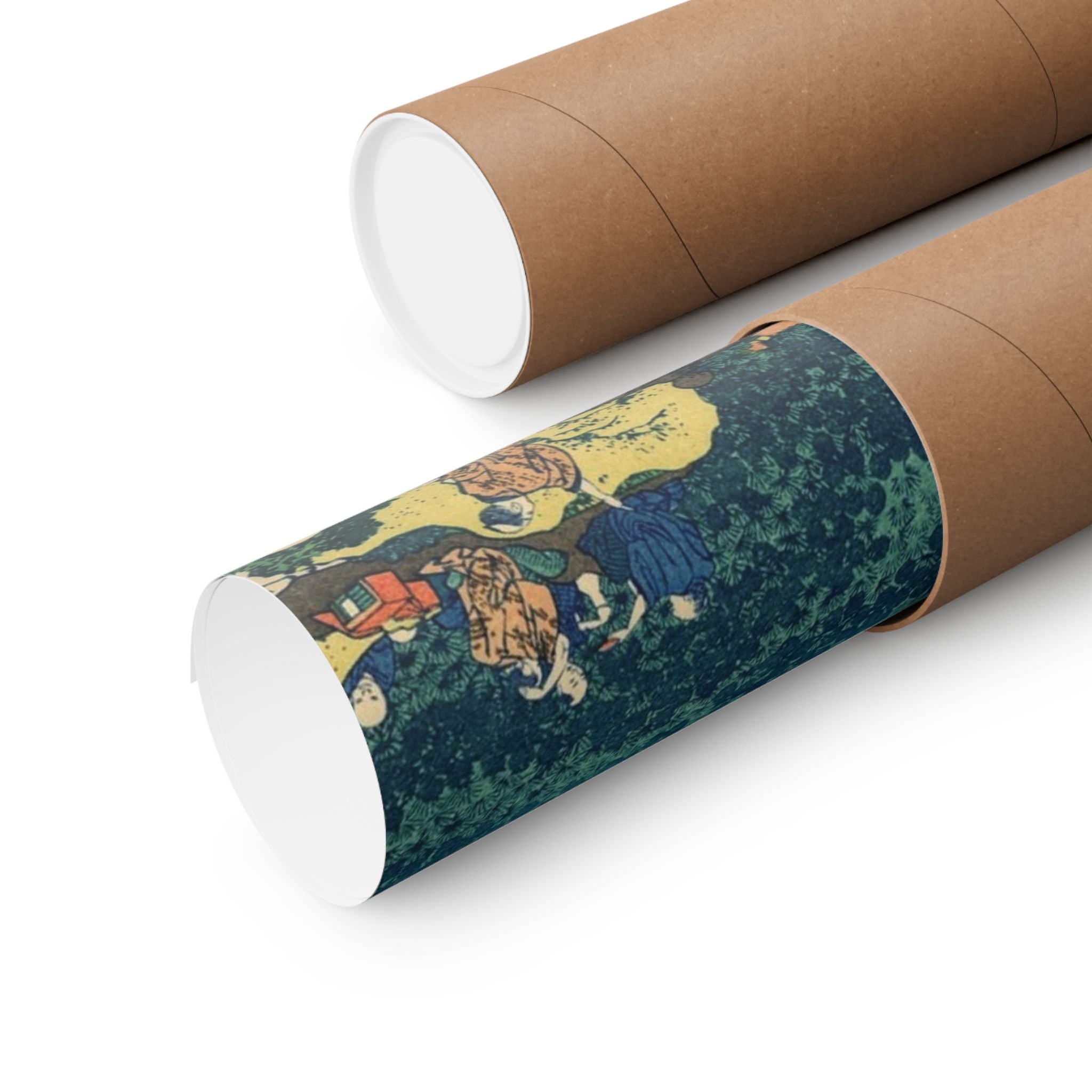 The Circular Pine Trees of Aoyama - Katsushika Hokusai Poster