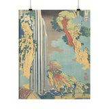 Ono Waterfall on the Kisokaidō - Hokusai Poster