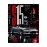 S15 Silvia Neon Night Poster
