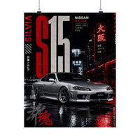 S15 Silvia Neon Night Poster