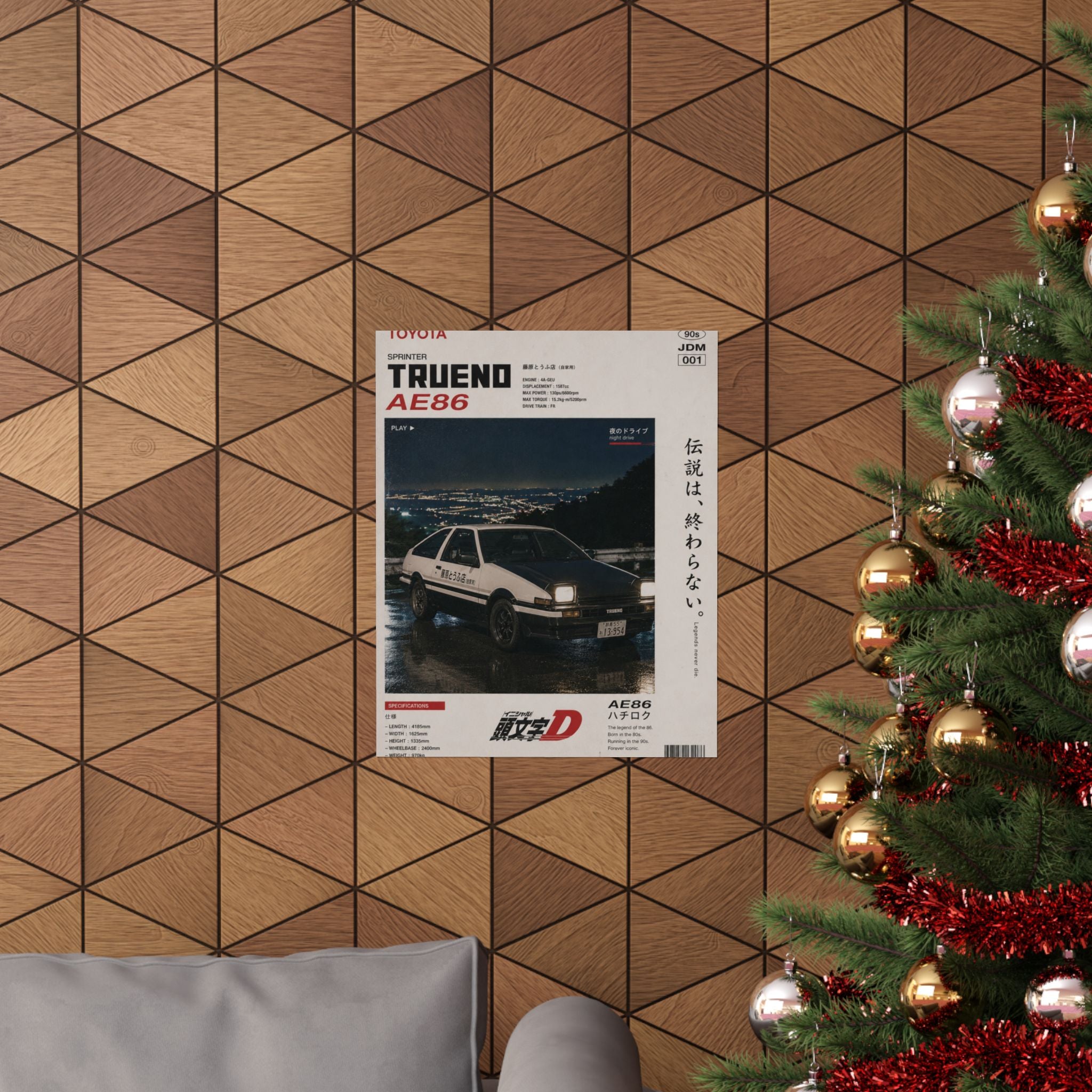 AE86 Night Drive Poster