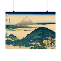 The Circular Pine Trees of Aoyama - Katsushika Hokusai Poster