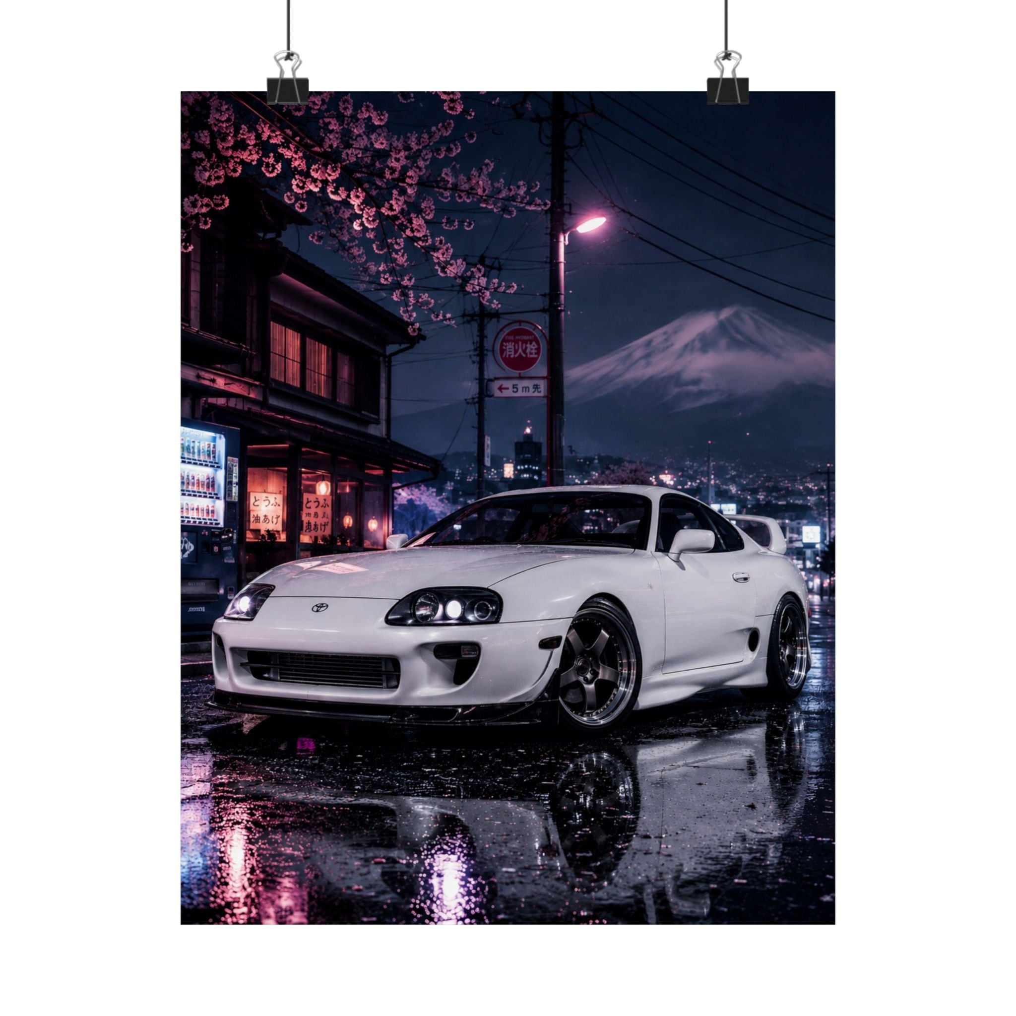 Neon Sakura Supra Poster