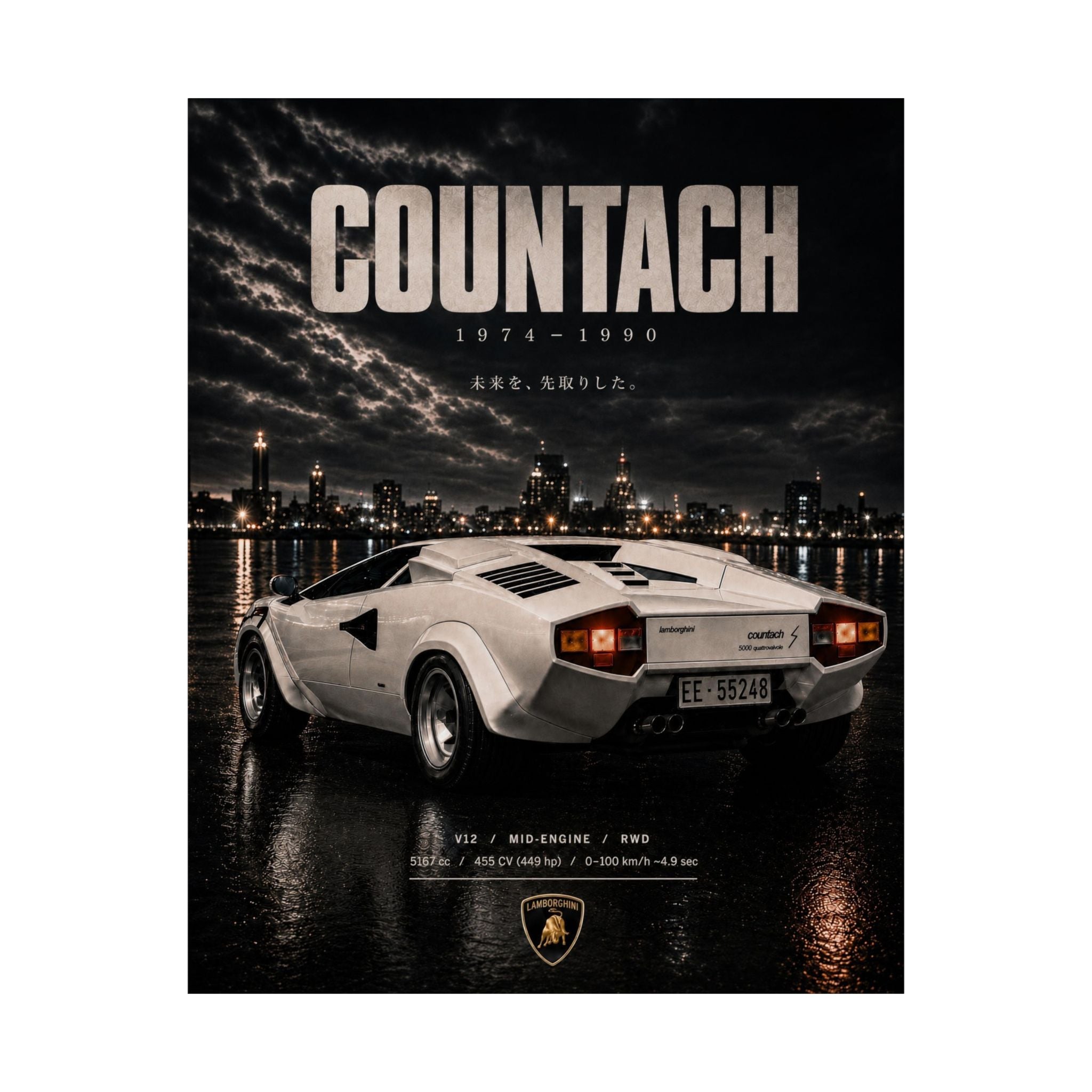 Countach Lamborghini — Matte Art Poster
