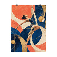 Aerialist in Abstract Orbits Poster product view 1
