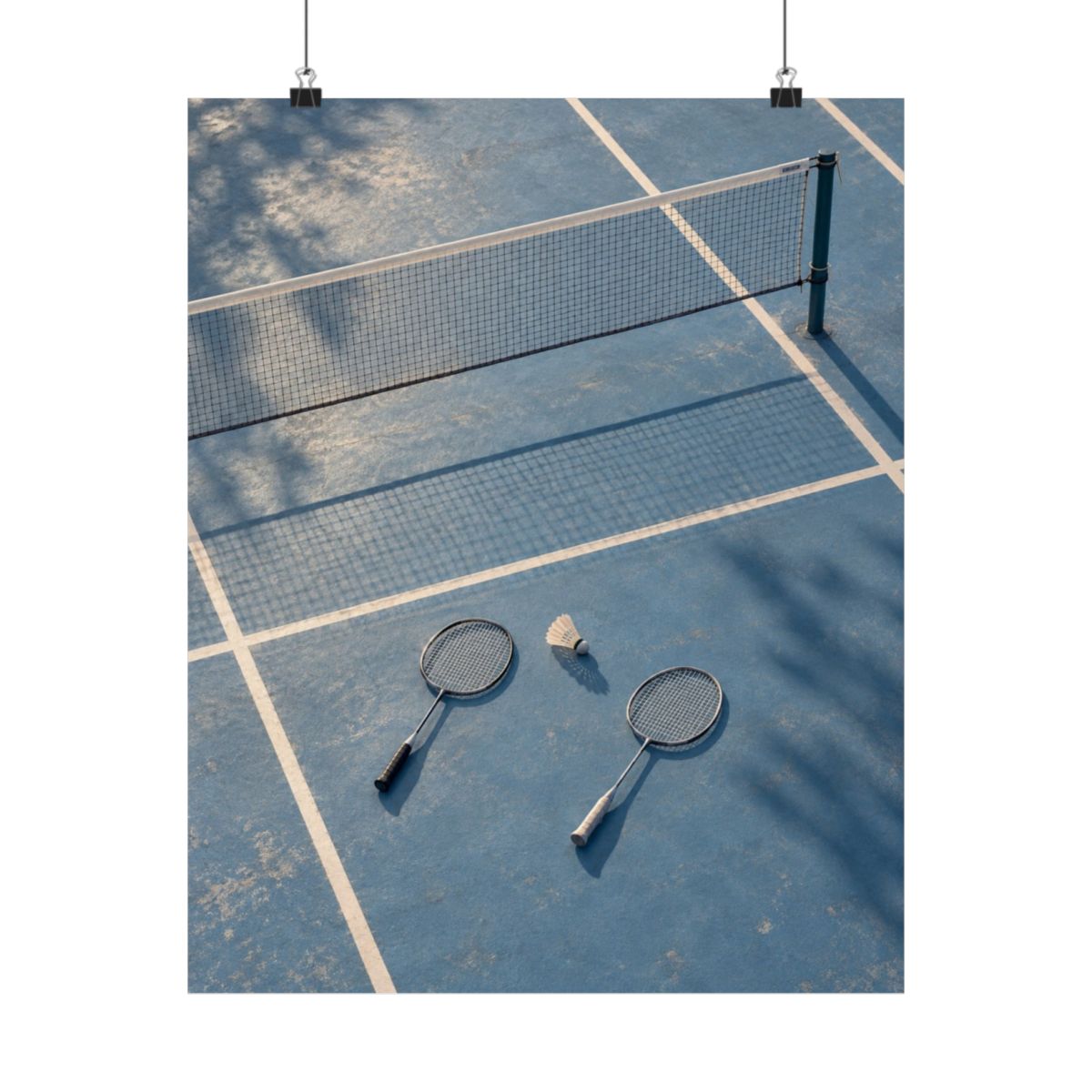 Badminton Court Shadows Poster product view 4