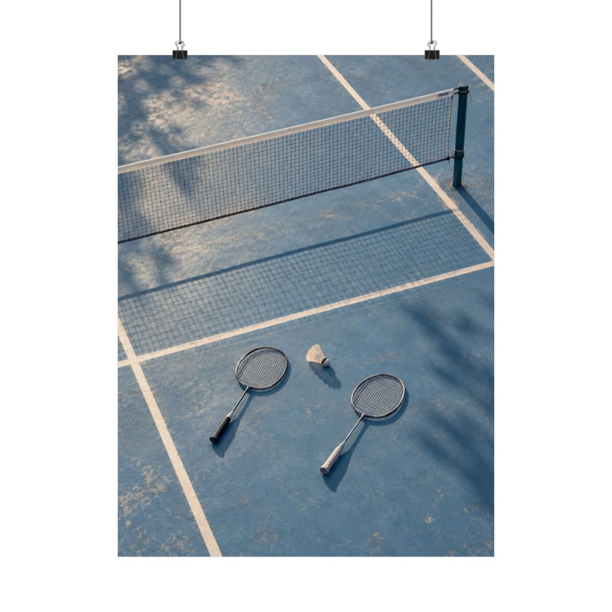 Badminton Court Shadows Poster product view 1
