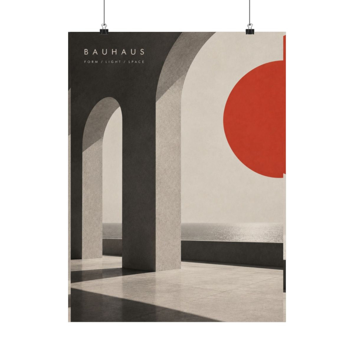 Bauhaus Arches Sunset Poster product view 1