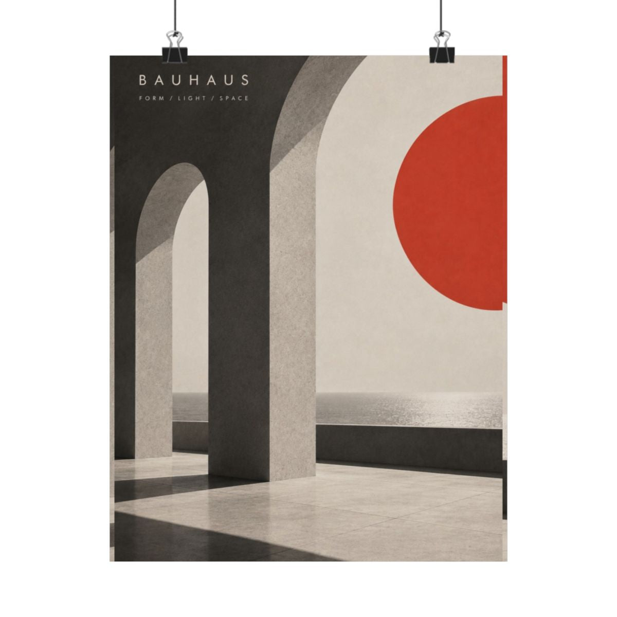 Bauhaus Arches Sunset Poster product view 7