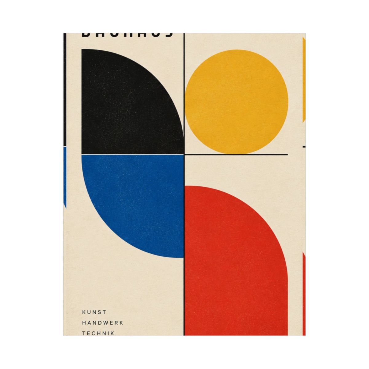 Bauhaus Geometric Quadrants Poster product view 5