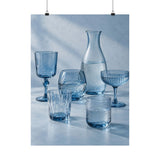 Blue Glassware Still Life Poster product view 1