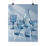 Blue Glassware Still Life Poster product view 7