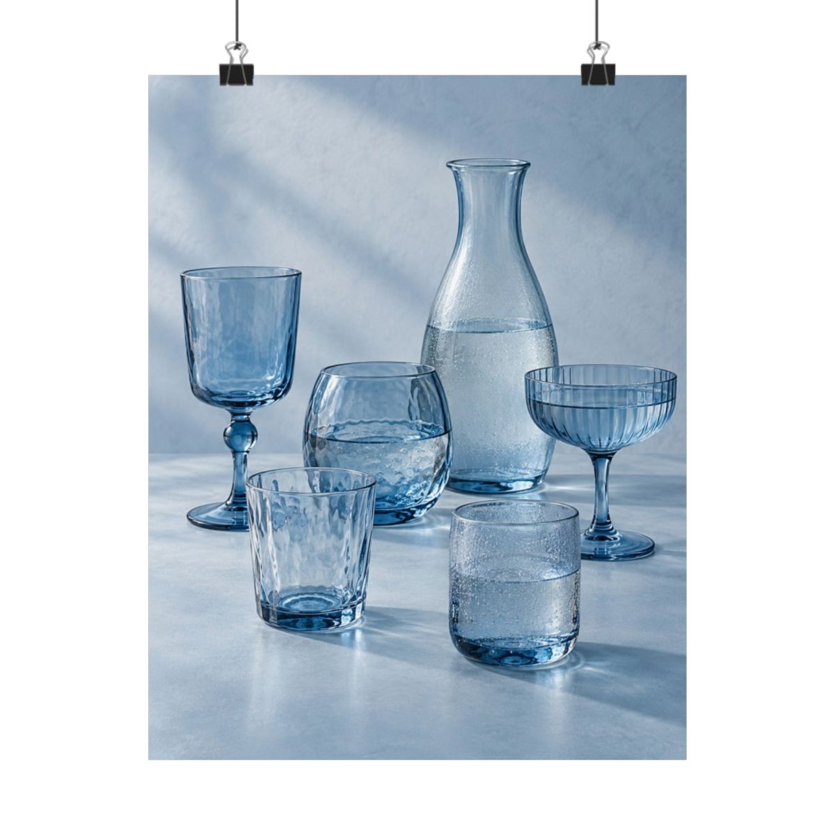 Blue Glassware Still Life Poster product view 7